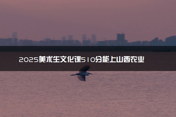2025美术生文化课510分能上山西农业大学吗