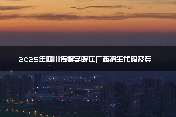 2025年四川传媒学院在广西招生代码及专业代码 四川传媒学院广西代码是多少？怎么查询？