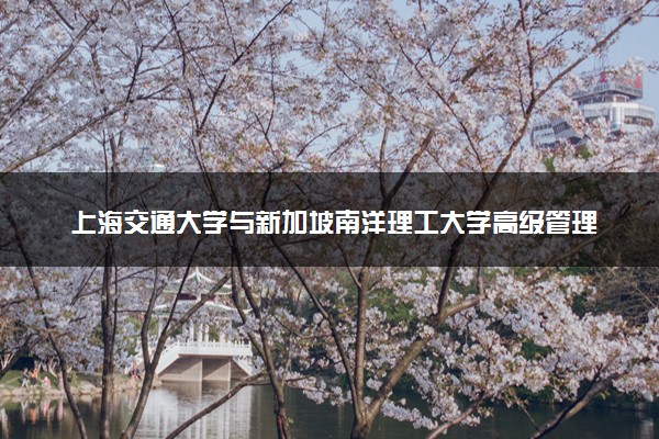 上海交通大学与新加坡南洋理工大学高级管理人员工商管理硕士学位的含金量
