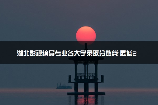 湖北影视编导专业各大学录取分数线：最低200分能上 开设院校及位次