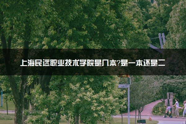 上海民远职业技术学院是几本？是一本还是二本大学
