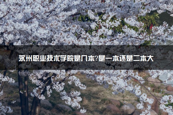 永州职业技术学院是几本？是一本还是二本大学