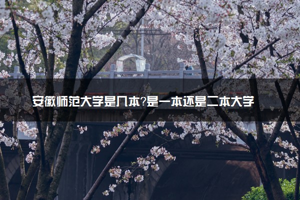 安徽师范大学是几本？是一本还是二本大学