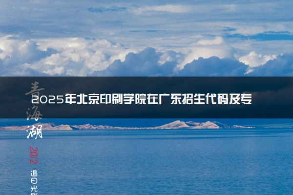 2025年北京印刷学院在广东招生代码及专业代码 北京印刷学院广东代码是多少？怎么查询？