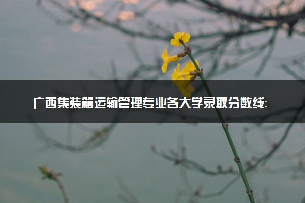 广西集装箱运输管理专业各大学录取分数线：最低423分能上 开设院校及位次