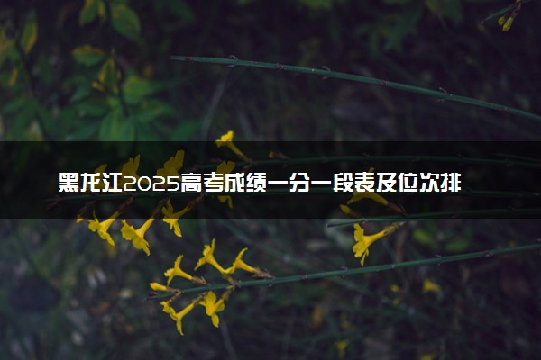 黑龙江2025高考成绩一分一段表及位次排名查询（完整版）