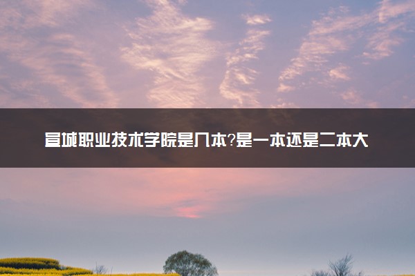 宣城职业技术学院是几本？是一本还是二本大学