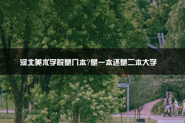 河北美术学院是几本？是一本还是二本大学