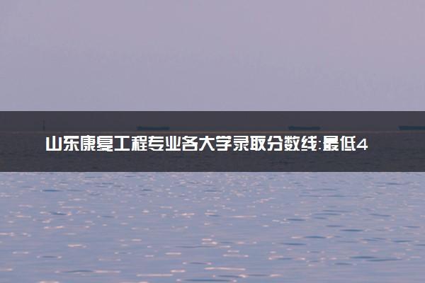 山东康复工程专业各大学录取分数线：最低487分能上 开设院校及位次