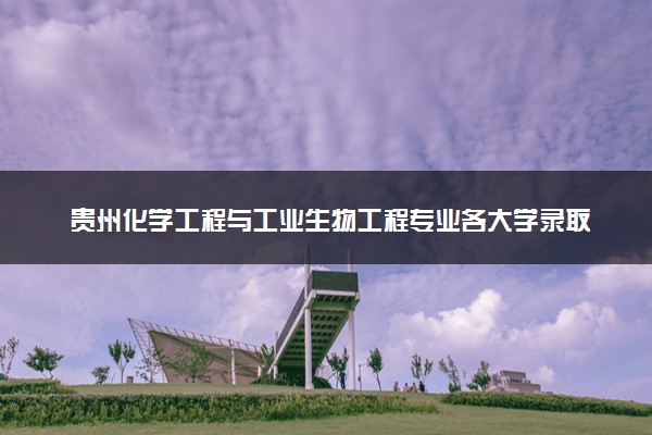 贵州化学工程与工业生物工程专业各大学录取分数线：最低392分能上 开设院校及位次