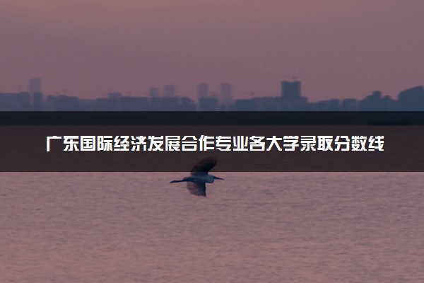 广东国际经济发展合作专业各大学录取分数线：最低537分能上 开设院校及位次