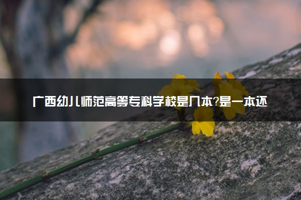 广西幼儿师范高等专科学校是几本？是一本还是二本大学
