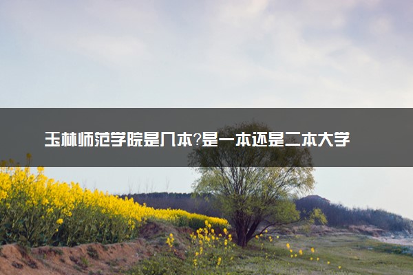 玉林师范学院是几本？是一本还是二本大学