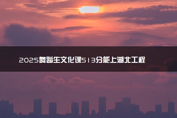 2025舞蹈生文化课513分能上湖北工程学院吗