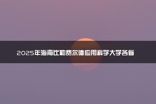 2025年海南比勒费尔德应用科学大学各省招生计划人数及专业代码学费