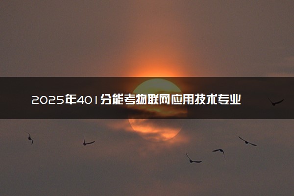 2025年401分能考物联网应用技术专业吗 401分物联网应用技术专业大学推荐