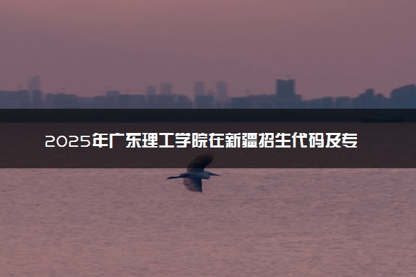 2025年广东理工学院在新疆招生代码及专业代码 广东理工学院新疆代码是多少？怎么查询？