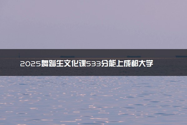2025舞蹈生文化课533分能上成都大学吗