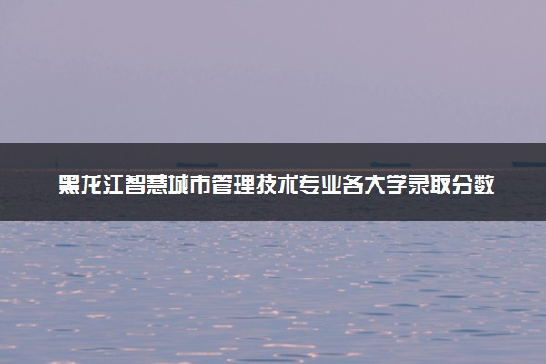 黑龙江智慧城市管理技术专业各大学录取分数线：最低179分能上 开设院校及位次