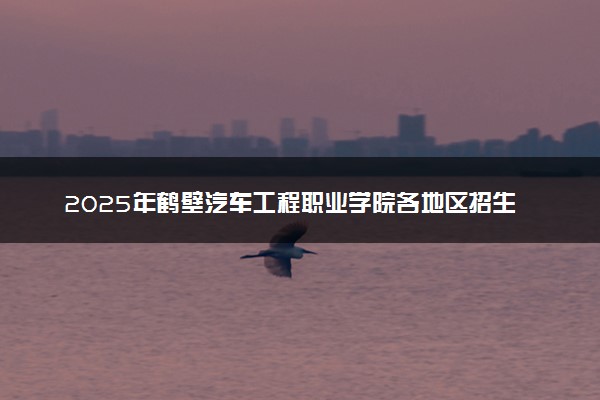2025年鹤壁汽车工程职业学院各地区招生计划及各专业分省招生人数是多少？(附学费及专业代码)