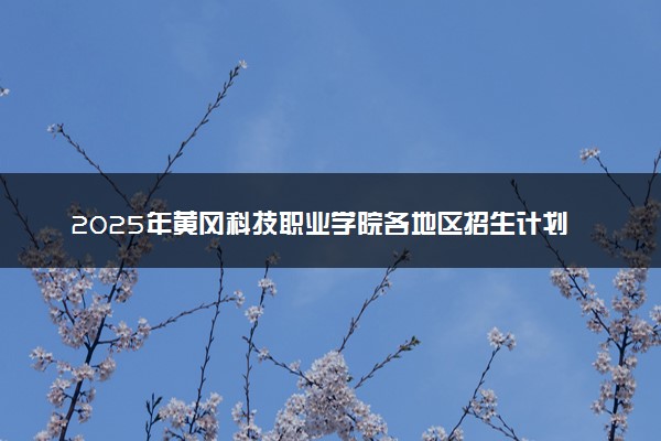 2025年黄冈科技职业学院各地区招生计划及各专业分省招生人数是多少？(附学费及专业代码)