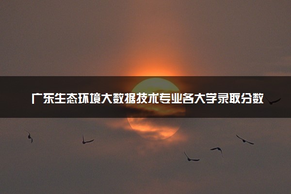 广东生态环境大数据技术专业各大学录取分数线：最低384分能上 开设院校及位次