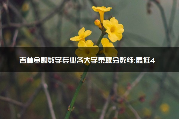 吉林金融数学专业各大学录取分数线：最低409分能上 开设院校及位次
