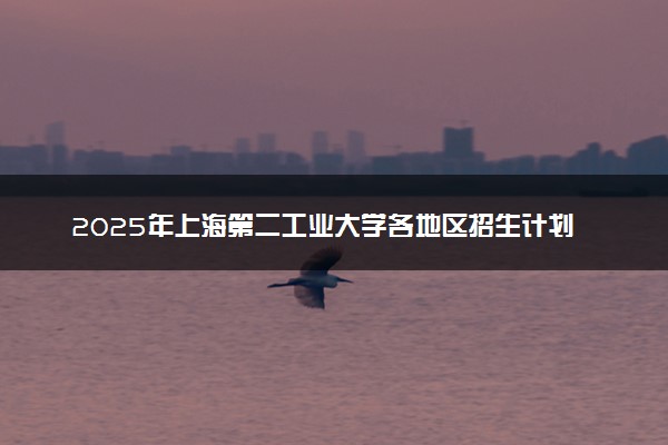 2025年上海第二工业大学各地区招生计划及各专业分省招生人数是多少？(附学费及专业代码)