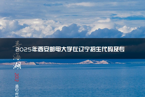 2025年西安邮电大学在辽宁招生代码及专业代码 西安邮电大学辽宁代码是多少？怎么查询？