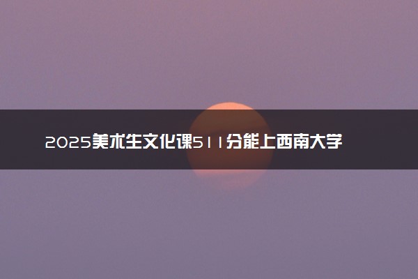 2025美术生文化课511分能上西南大学吗