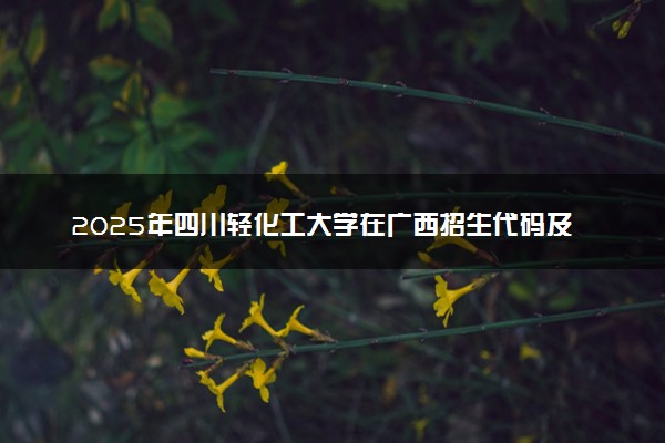 2025年四川轻化工大学在广西招生代码及专业代码 四川轻化工大学广西代码是多少？怎么查询？