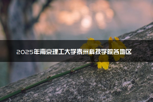2025年南京理工大学泰州科技学院各地区招生计划及各专业分省招生人数是多少？(附学费及专业代码)