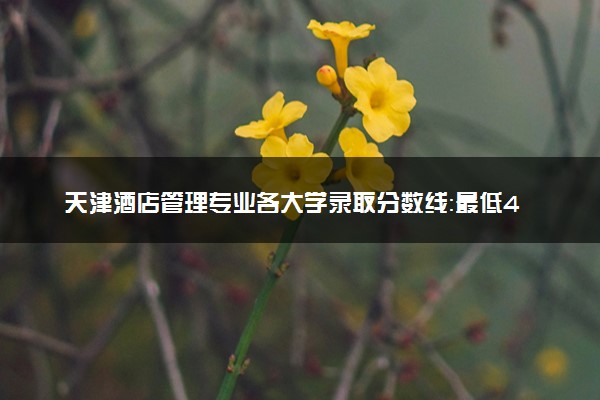 天津酒店管理专业各大学录取分数线：最低448分能上 开设院校及位次