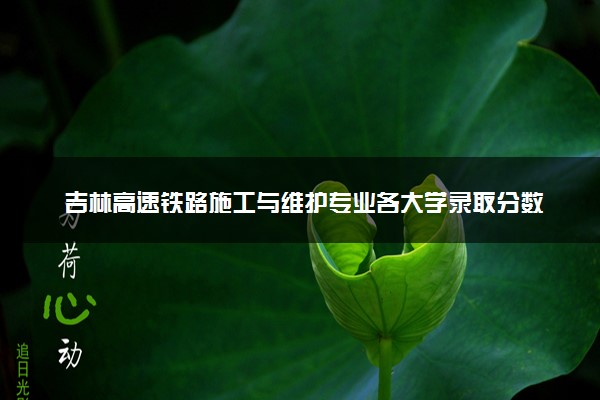 吉林高速铁路施工与维护专业各大学录取分数线：最低372分能上 开设院校及位次
