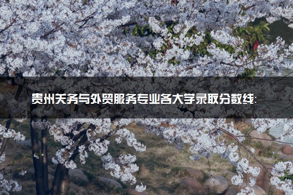 贵州关务与外贸服务专业各大学录取分数线：最低272分能上 开设院校及位次