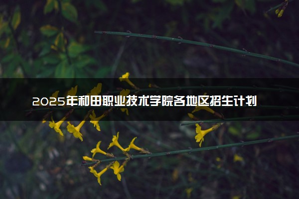 2025年和田职业技术学院各地区招生计划及各专业分省招生人数是多少？(附学费及专业代码)