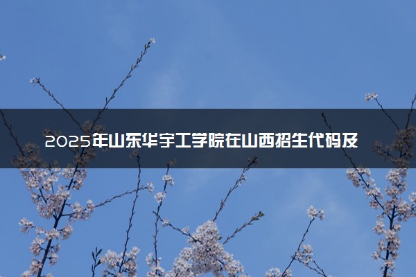2025年山东华宇工学院在山西招生代码及专业代码 山东华宇工学院山西代码是多少？怎么查询？
