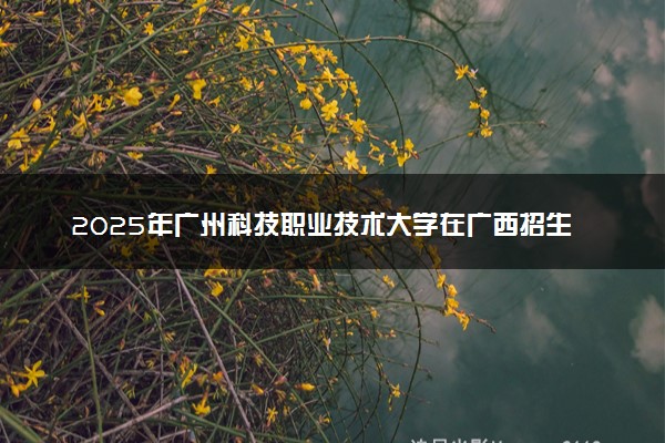 2025年广州科技职业技术大学在广西招生代码：13717 专业代码及报考指南