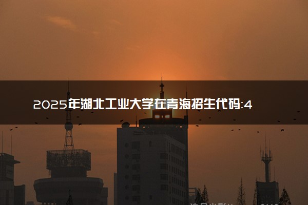 2025年湖北工业大学在青海招生代码：4142 专业代码及报考指南