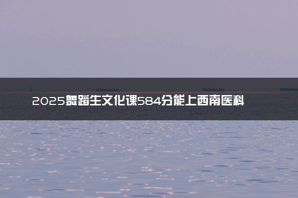 2025舞蹈生文化课584分能上西南医科大学吗