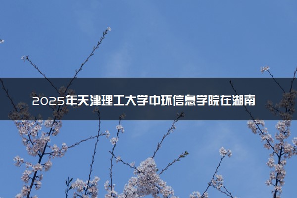 2025年天津理工大学中环信息学院在湖南招生代码及专业代码 天津理工大学中环信息学院湖南代码是多少？怎么查询？