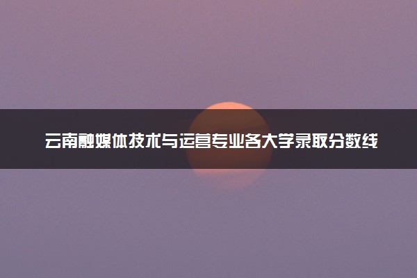 云南融媒体技术与运营专业各大学录取分数线：最低234分能上 开设院校及位次