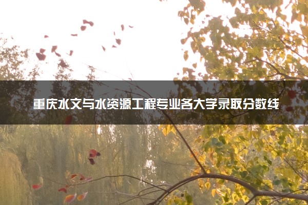 重庆水文与水资源工程专业各大学录取分数线：最低504分能上 开设院校及位次