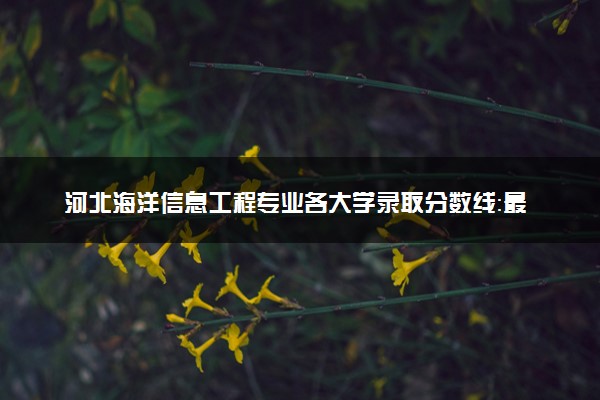 河北海洋信息工程专业各大学录取分数线：最低550分能上 开设院校及位次