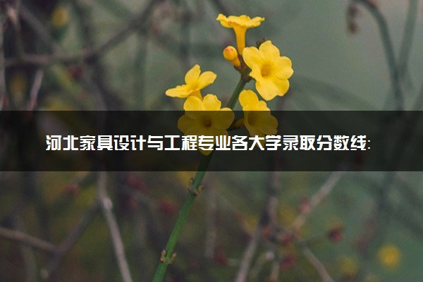 河北家具设计与工程专业各大学录取分数线：最低448分能上 开设院校及位次