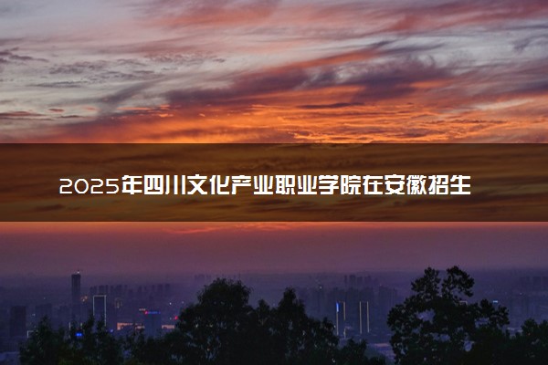 2025年四川文化产业职业学院在安徽招生代码：2479 专业代码及报考指南