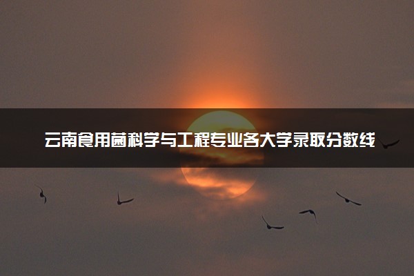 云南食用菌科学与工程专业各大学录取分数线：最低455分能上 开设院校及位次