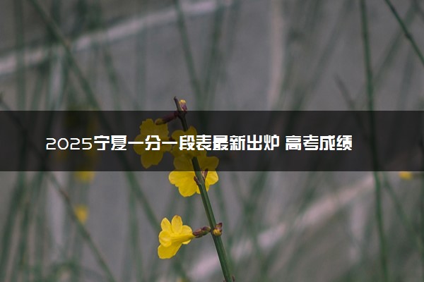 2025宁夏一分一段表最新出炉 高考成绩分布表【物理+历史】