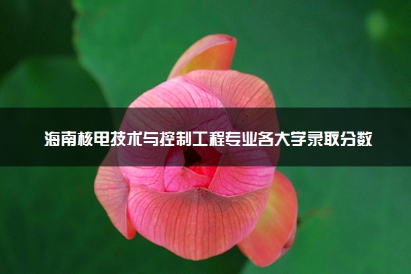 海南核电技术与控制工程专业各大学录取分数线：最低664分能上 开设院校及位次