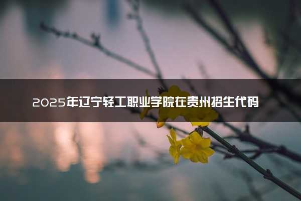 2025年辽宁轻工职业学院在贵州招生代码：1491 专业代码及报考指南